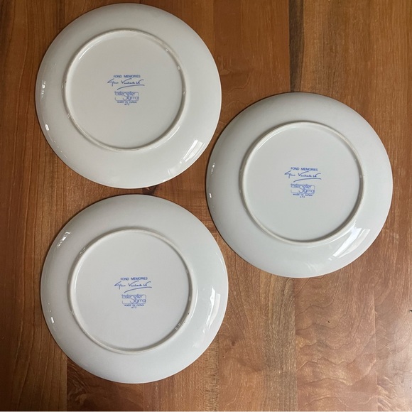 3 Three Gloria Vanderbilt Fond Memories Coquette Tastesetter Sigma 472 8" Plates - Picture 6 of 7